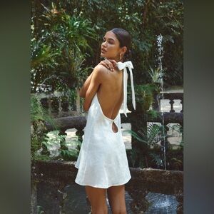 VRG GRL Natasha Linen Halter Dress